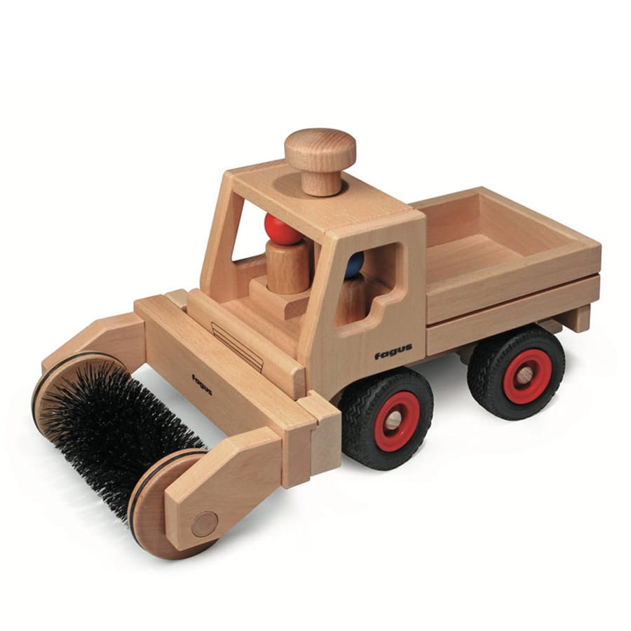 Fagus Holzfahrzeug Fagus Unimog – Holzfahrzeug mit 2 Figuren, ab 2 Jahren