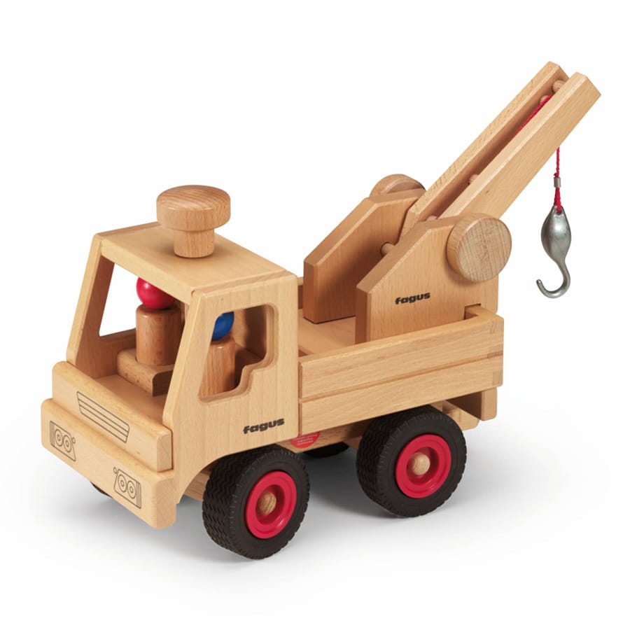 Fagus Holzfahrzeug Fagus Unimog – Holzfahrzeug mit 2 Figuren, ab 2 Jahren