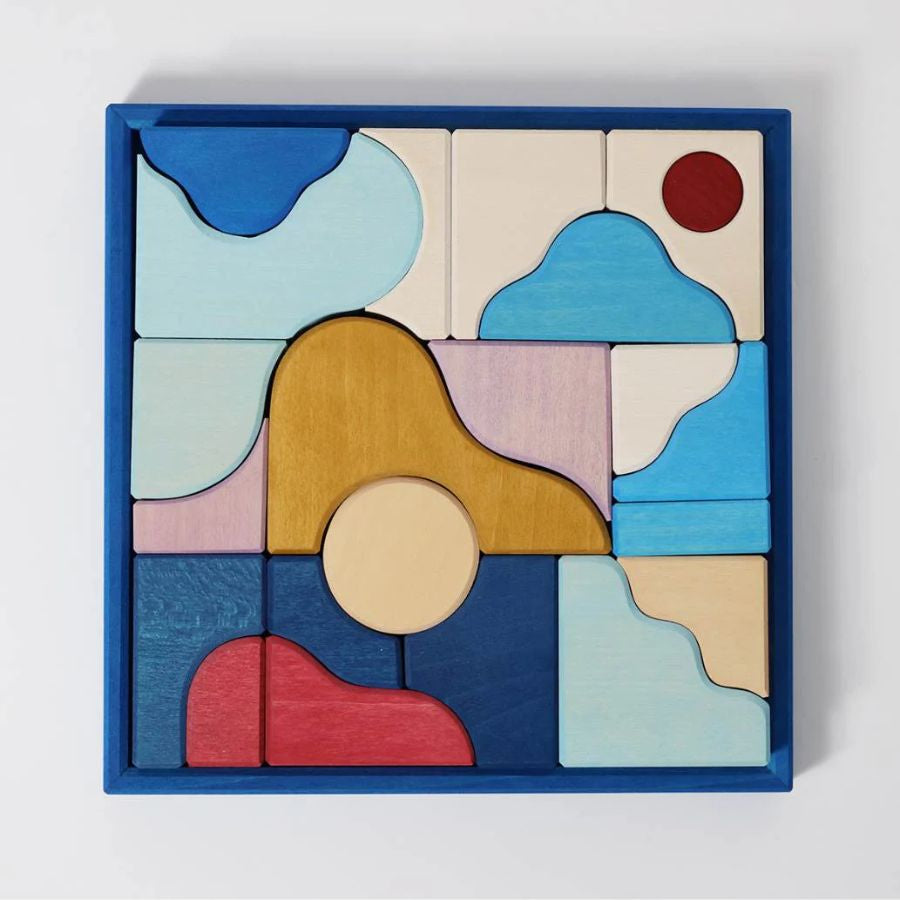 Grimm’s Kleiner Baukasten Wave – Organischer Holzbaukasten, ab 1 Jahr