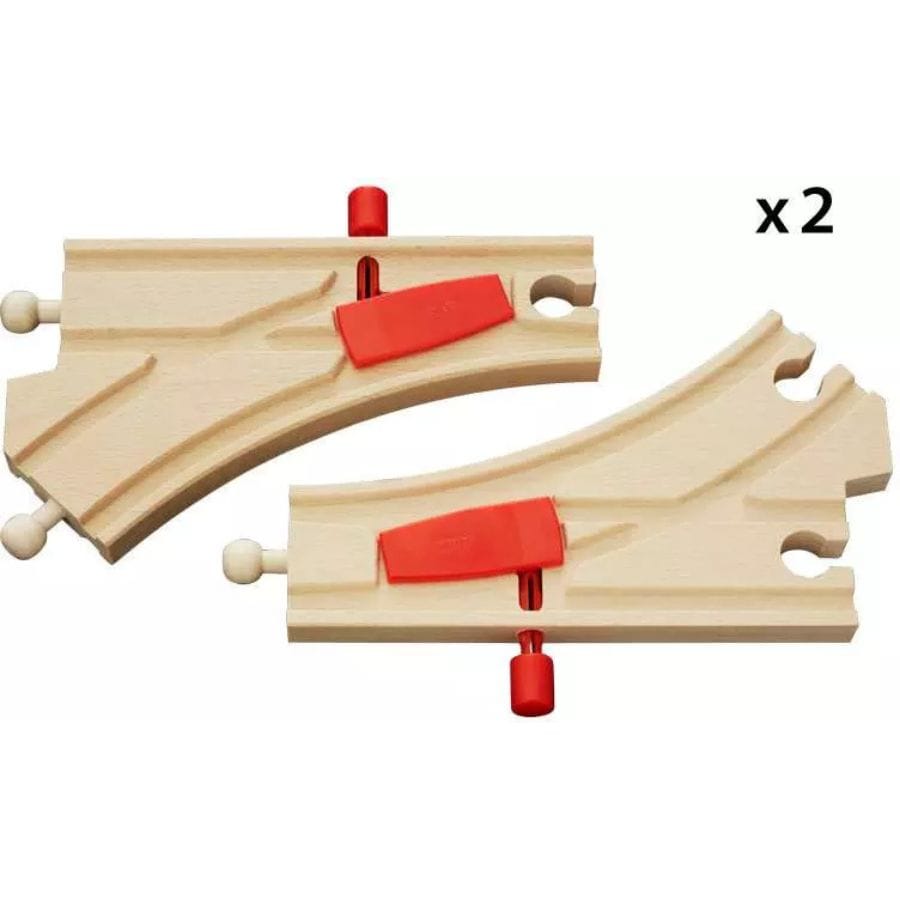 Brio Züge & Eisenbahnsets BRIO World Mechanisches Weichenpaar (L1/M1) – ab 3 Jahren