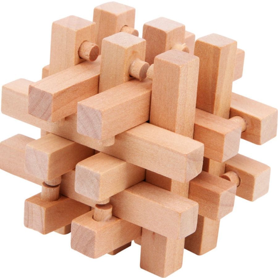 Spielkiste Geschicklichkeitsspiele small foot – Geschicklichkeitsspiele „Woody“ – 4er Holz-Knobelset ab 5 Jahren