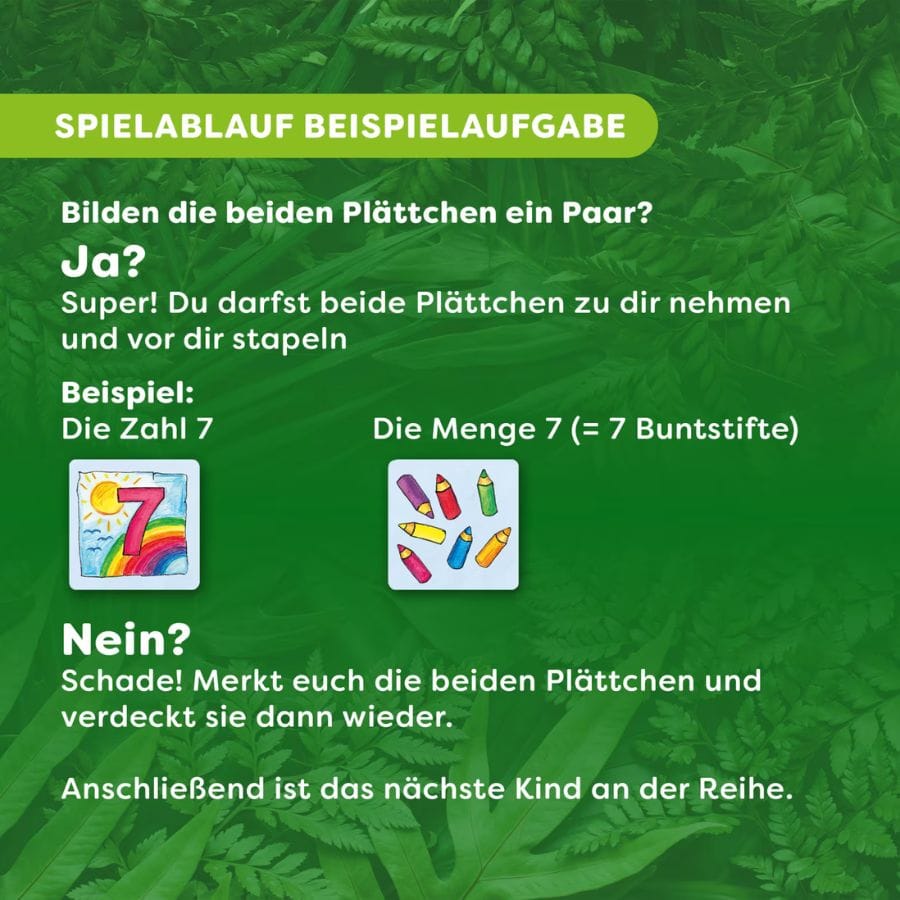 HABA Lernspielzeug Haba Zahlendino – Zahlen- und Memospiel aus Holz ab 3 Jahren, Lernspiel für 1–4 Spieler