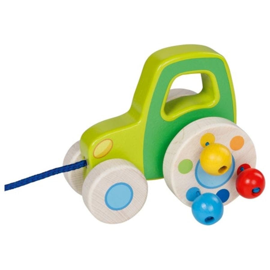 Goki Nachzieh-Spielzeug Ziehfahrzeug Traktor