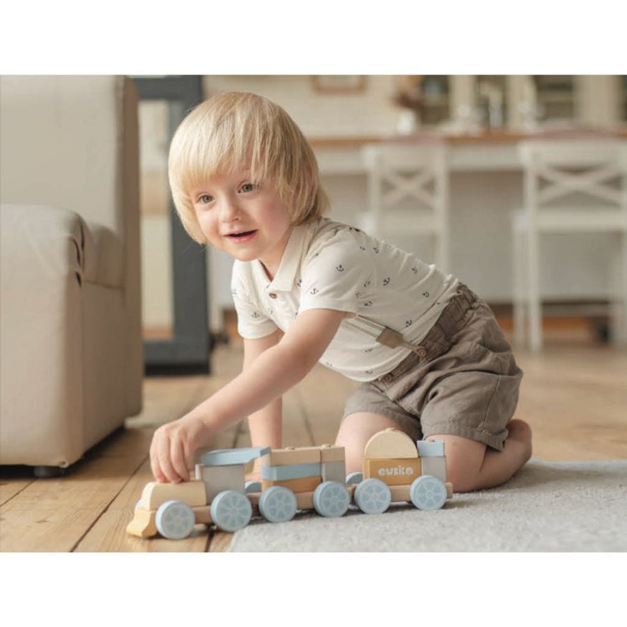 Cubika Züge & Eisenbahnsets Cubika Express-Zug aus Holz – Spielzeug für Kinder ab 18 Monaten
