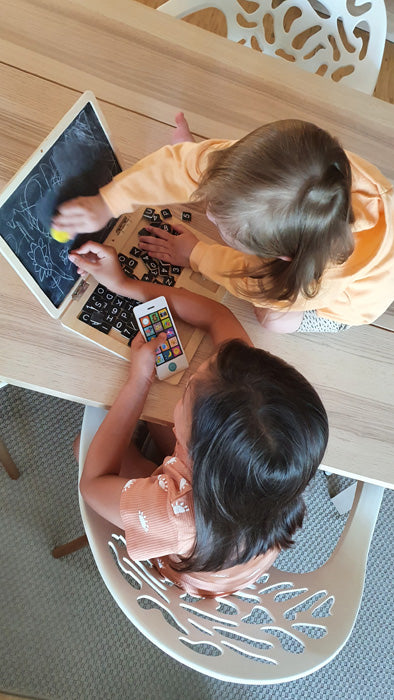 Holz-Laptop mit Magnettafel