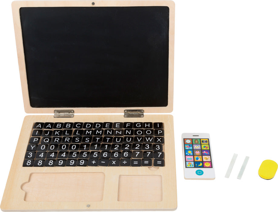 Holz-Laptop mit Magnettafel