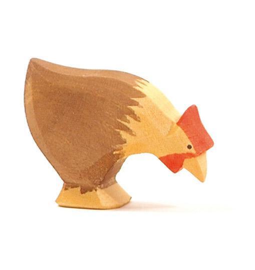 Huhn braun pickend
