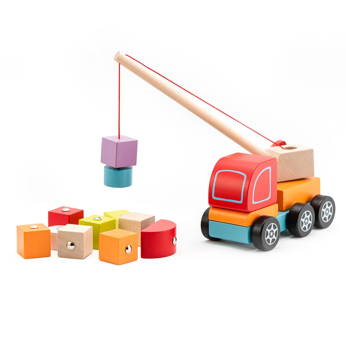 Cubika Holzfahrzeug Kranfahrzeug "Crane Truck"