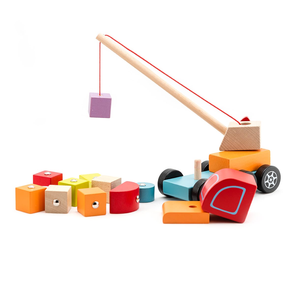 Cubika Holzfahrzeug Kranfahrzeug "Crane Truck"