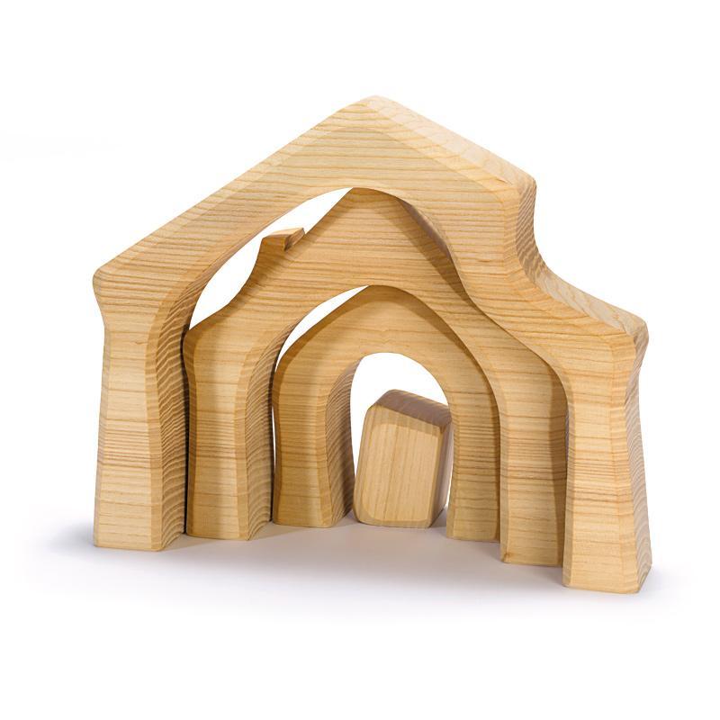 Ostheimer Haus massiv vierteilig, aus Holz, ab 3 Jahre