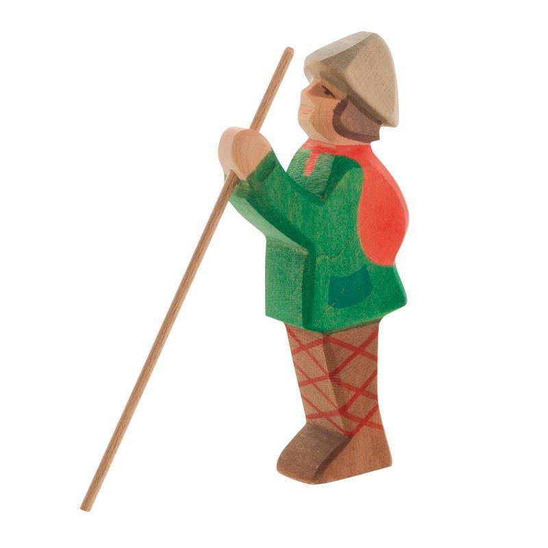 Ostheimer Holzfiguren Ostheimer Weihnachten Ostheimer Hirte stehend mit Stab, Krippenfigur, Made in Germany, ab 3 Jahre