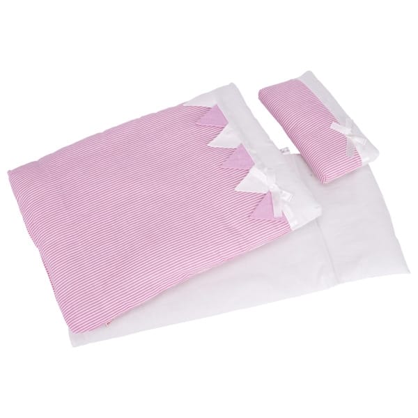 Goki Puppenbettzeug Goki Puppenbettzeug rosa Streifen