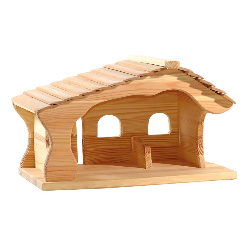 Ostheimer Holzfiguren Ostheimer Weihnachten Ostheimer Stall Krippenstall - Erlenholz - auch als Bauernhof verwendbar, ab 3 Jahre