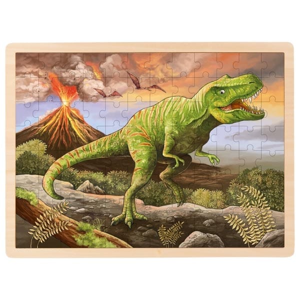 Goki Puzzle Einlegepuzzle "Dinosaurier T-Rex" 96 Teile