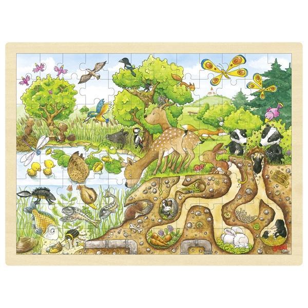 Goki Puzzle Einlegepuzzle "Erlebnis Natur" 96 Teile