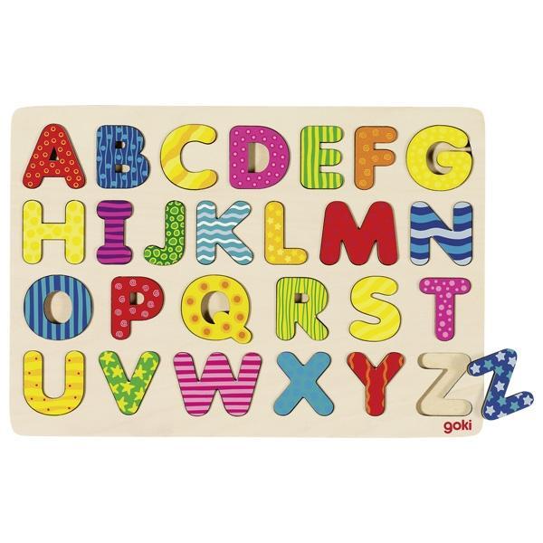 Goki Puzzle ABC-Puzzle aus Holz 26 Teile