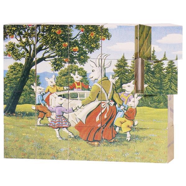Goki Würfel-Puzzle Goki Würfelpuzzle Märchen 20 Teile aus Holz, ab 4 Jahre