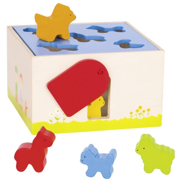 Goki Sortier-, Stapel- & Steckspielzeug Sortierbox Bauernhoftiere