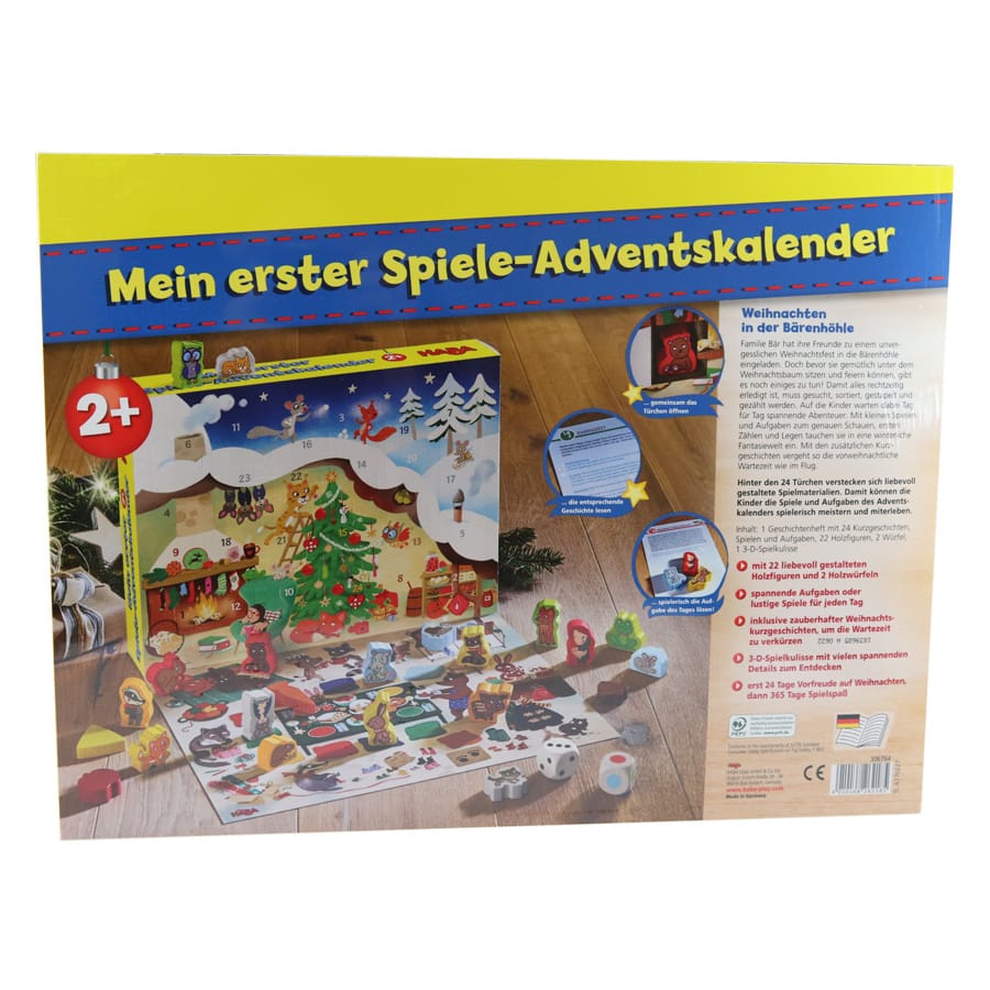 HABA Adventskalender Spiele-Adventskalender - Weihnachten in der Bärenhöhle