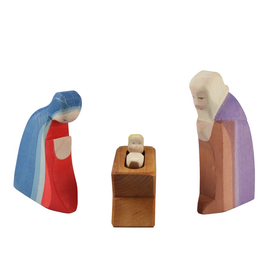 Ostheimer Holzfiguren Ostheimer Weihnachten Ostheimer Heilige Familie, 4-teilig, handgefertigte Holzfiguren, ab 3 Jahren