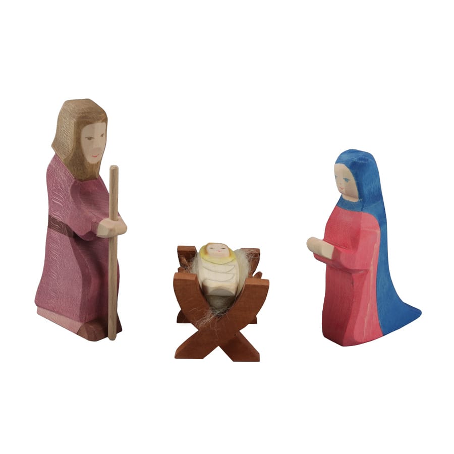 Ostheimer Holzfiguren Ostheimer Weihnachten Ostheimer Heilige Familie II, 4-teilig, handgefertigt, ab 3 Jahren