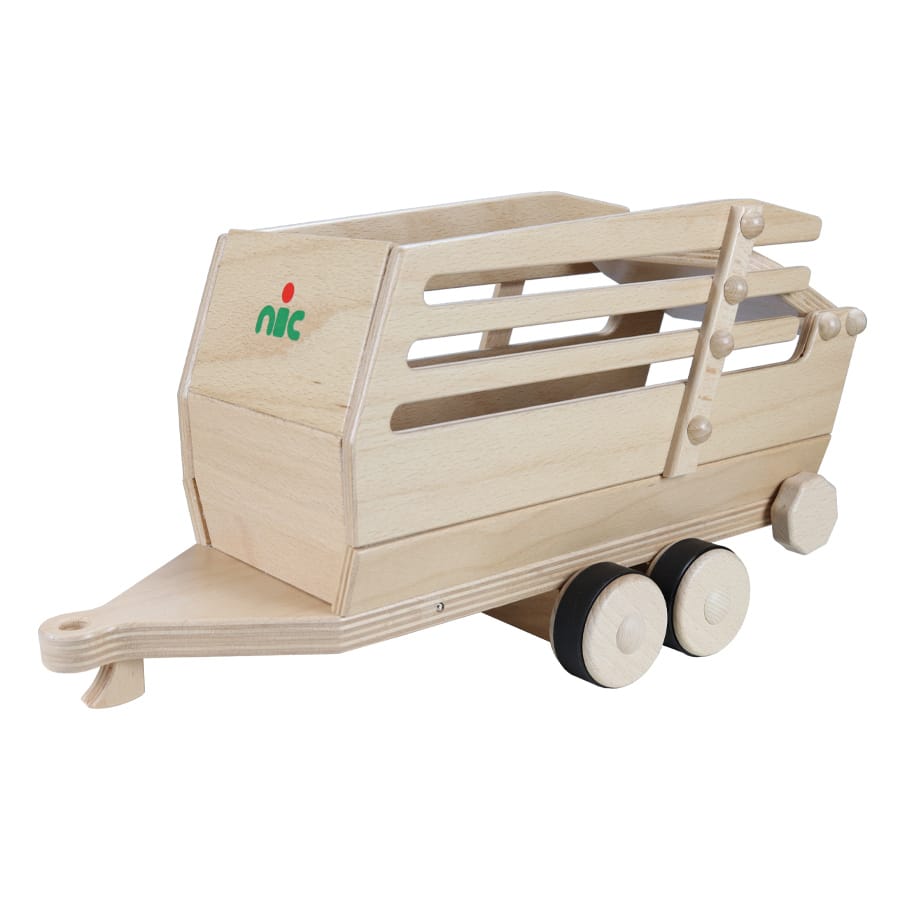 nic Holzfahrzeuge Nic Creamobil Ladewagen, Holzanhänger, ab 1 Jahr