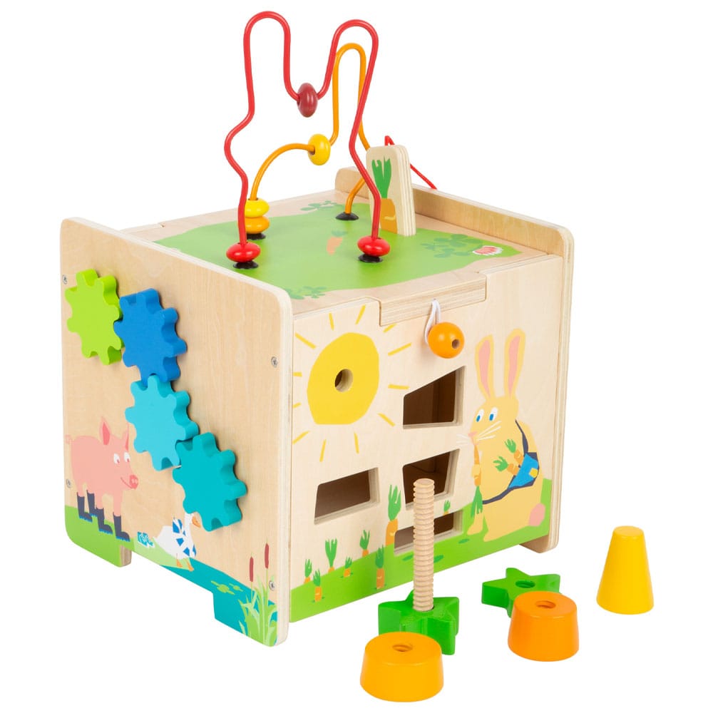 Legler Baby-Aktiv-Spielzeug Motorikwürfel Hase