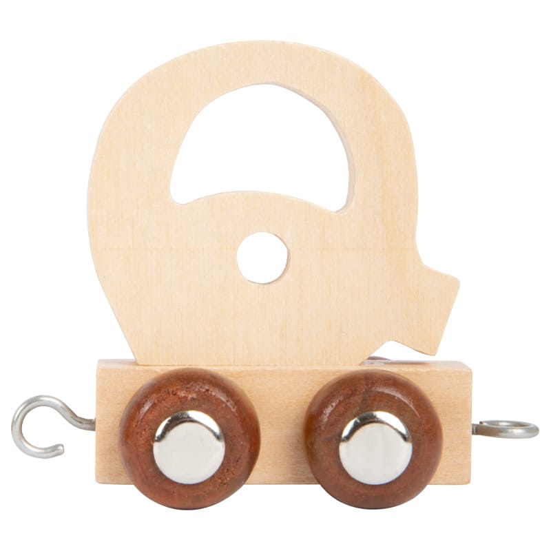 Legler Dekoration Q natur Buchstabenzug Namenszug aus Holz – Personalisierte Geschenkidee