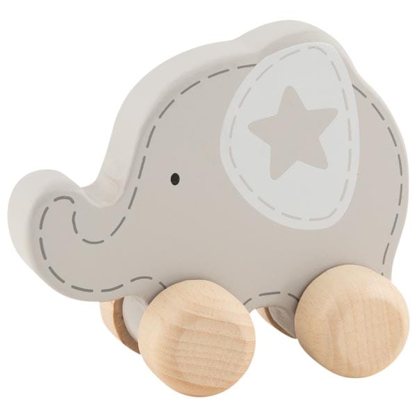 Goki Zieh- & Schiebespielzeug Schiebetier Elefant - skandinavisches Design