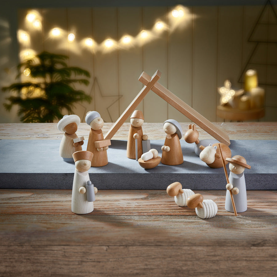 Weihnachtskrippe klare Formen und zeitlose Farben HABA 304685