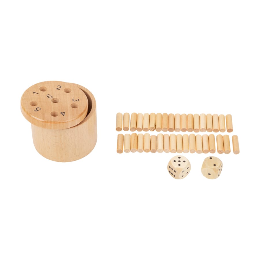 Legler Würfelsets & -spiele Small foot Super Six Dice Game, Würfelspiel 6 raus, aus Holz, ab 5 Jahre
