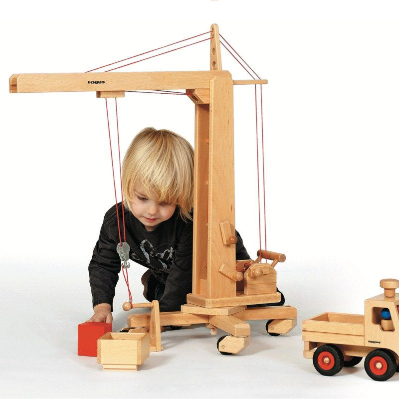 Spielzeug Kran aus Holz Made in Germany