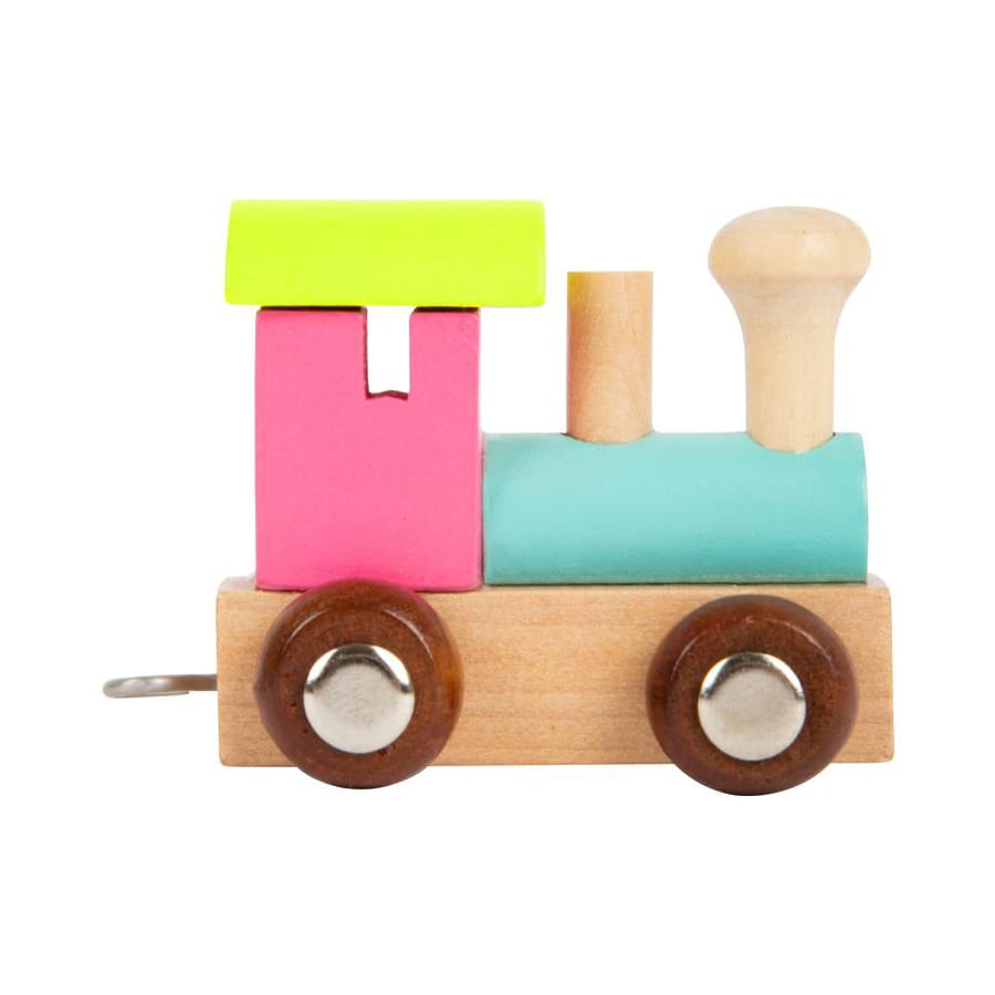 Legler Dekoration Lok bunt Buchstabenzug Namenszug aus Holz – Personalisierte Geschenkidee