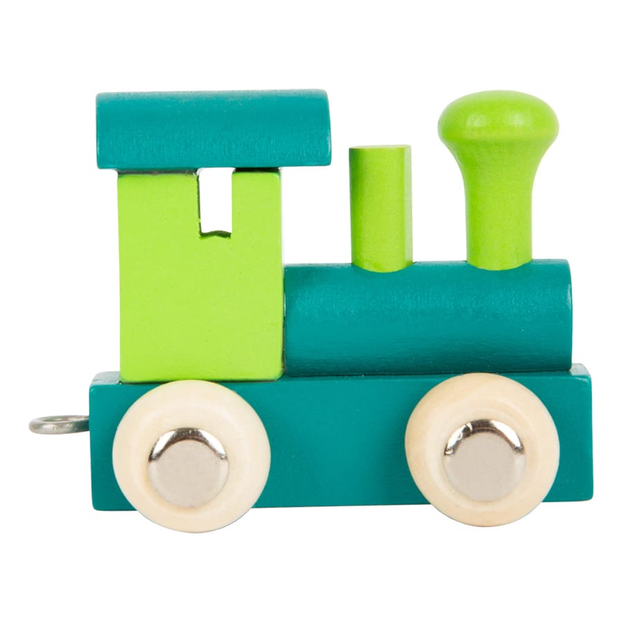 Legler Dekoration Lok petrol-grün Buchstabenzug Namenszug aus Holz – Personalisierte Geschenkidee