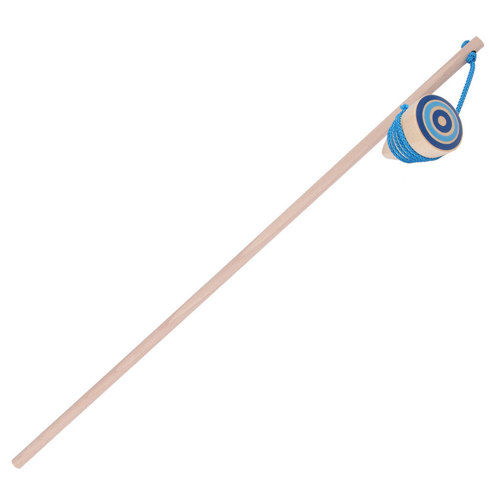 Peitschenkreisel aus Holz von Beck blau