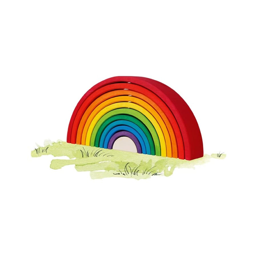 Goki Sortier-, Stapel- & Steckspielzeug Regenbogen Bausteine