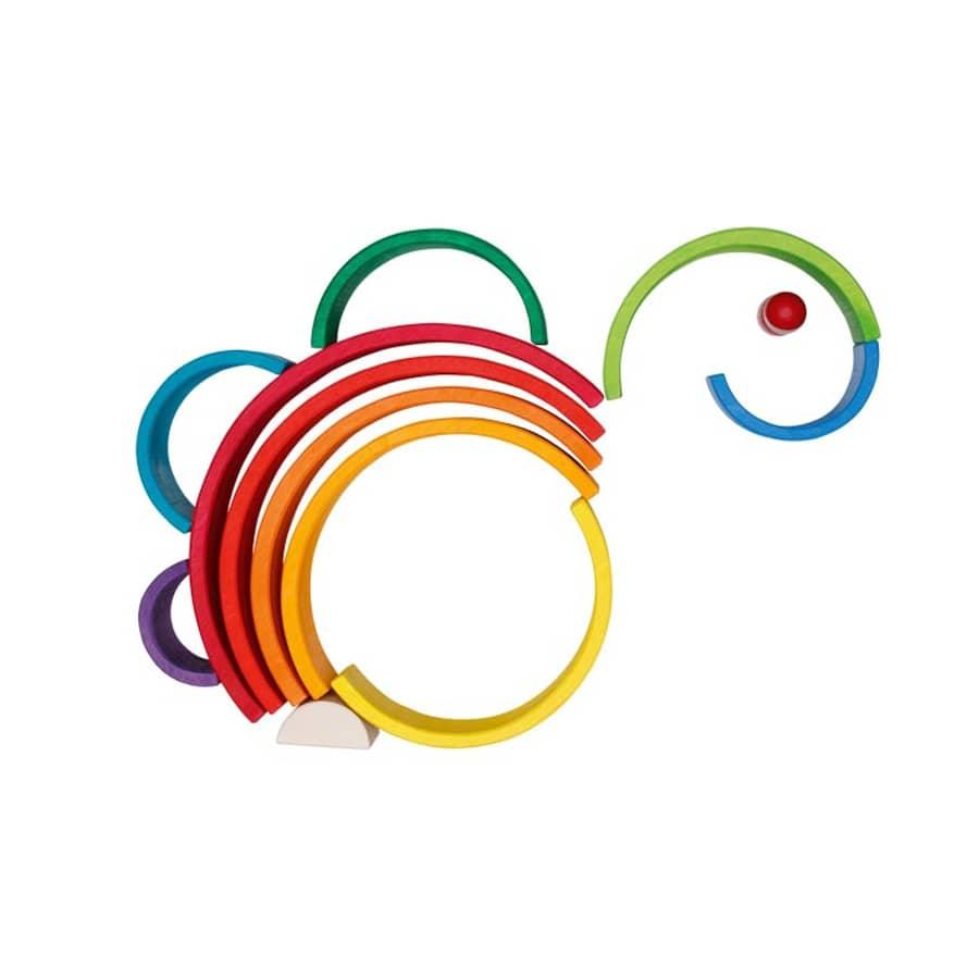 Goki Sortier-, Stapel- & Steckspielzeug Regenbogen Bausteine