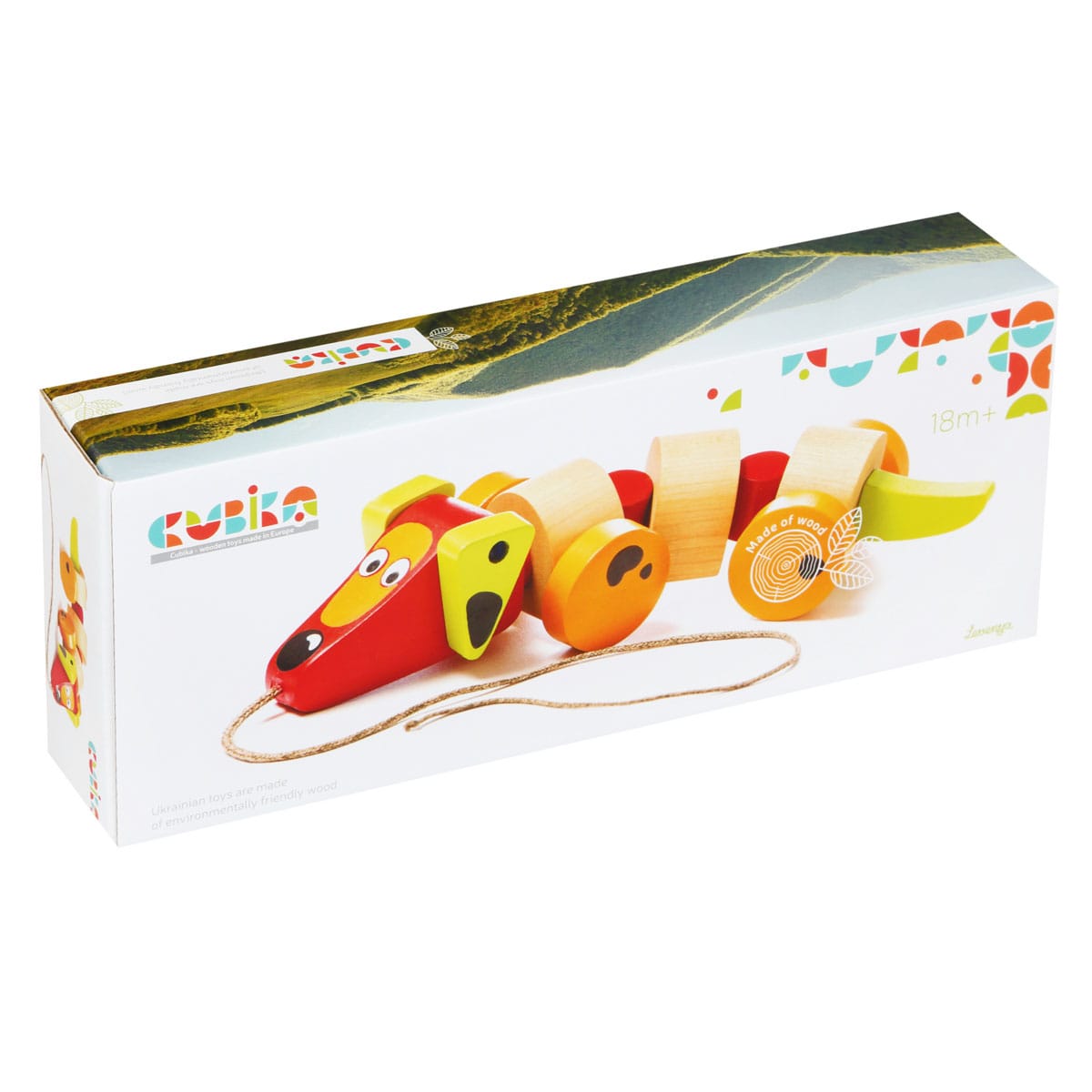 Cubika Nachzieh-Spielzeug Nachziehtier "Sausage Dog"