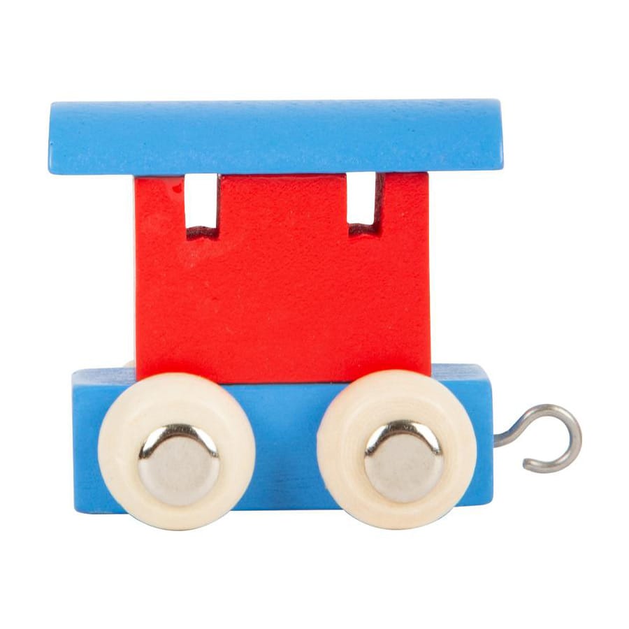 Legler Dekoration Waggon rot-blau Buchstabenzug Namenszug aus Holz – Personalisierte Geschenkidee