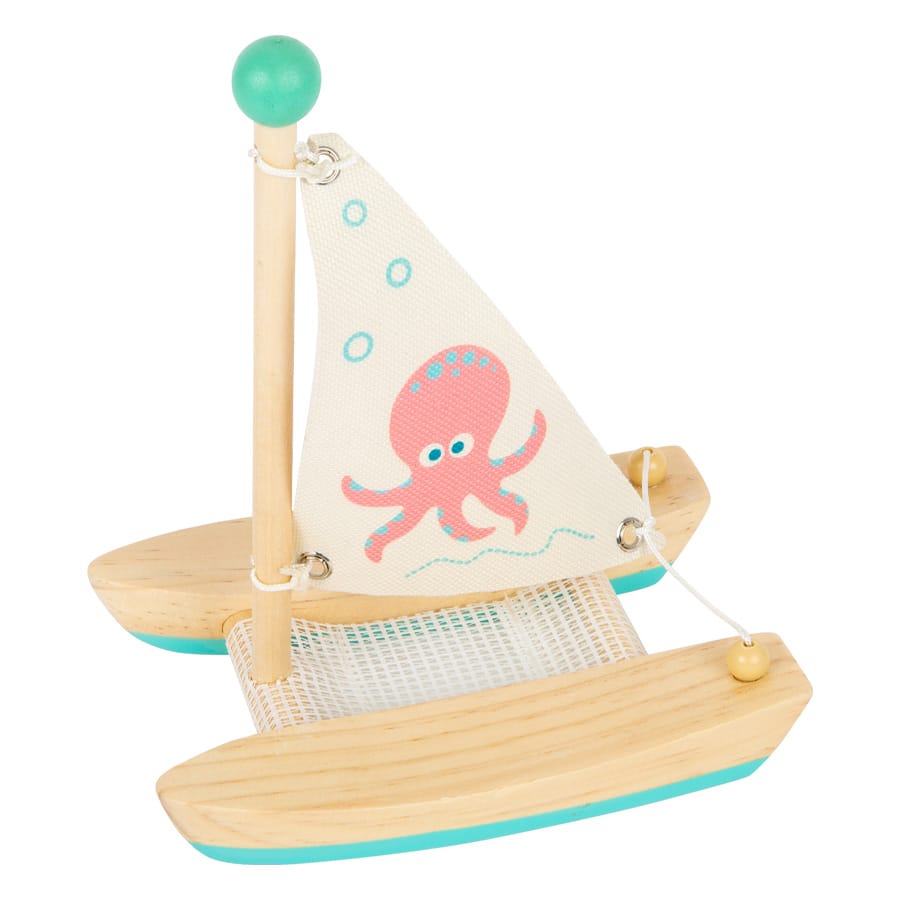 Legler Boot Wasserspielzeug Katamaran Oktopus