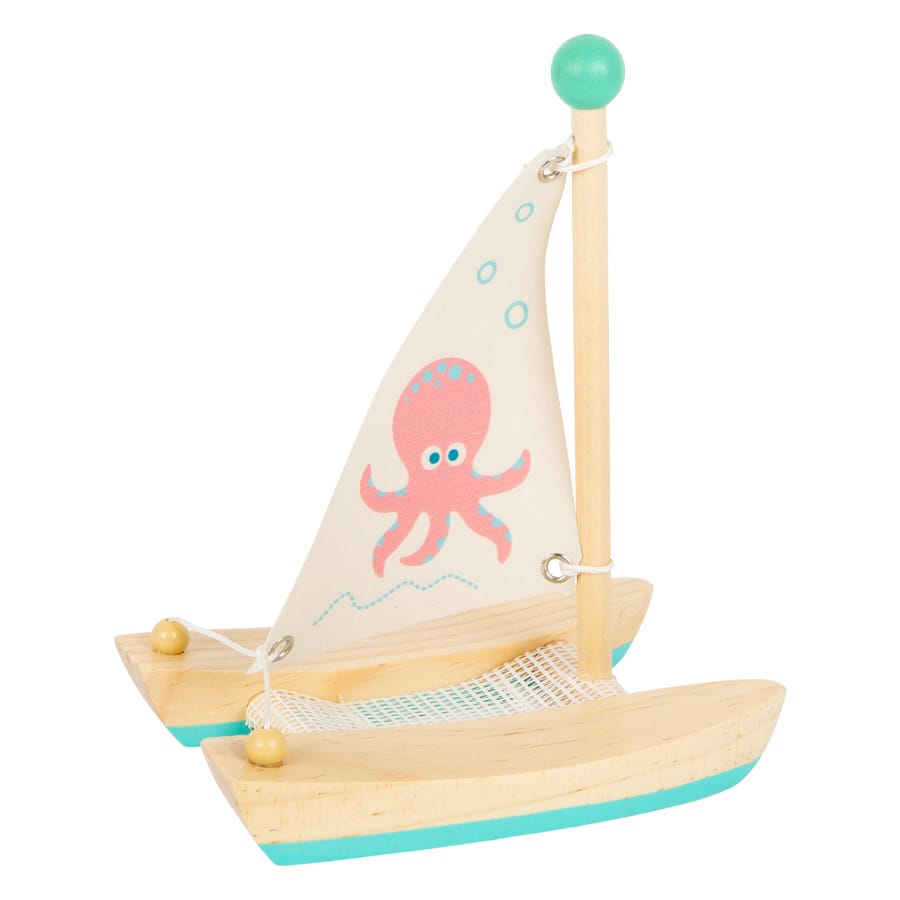 Legler Boot Wasserspielzeug Katamaran Oktopus