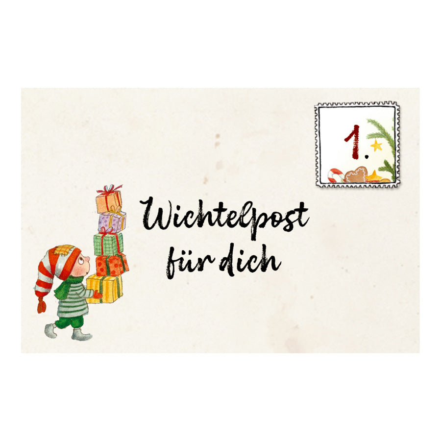 24 Briefe im Wichteltür Adventskalender