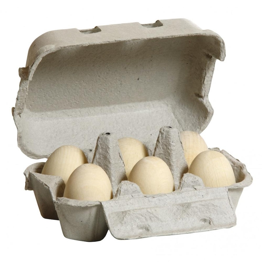 Eier, weiß im Karton
