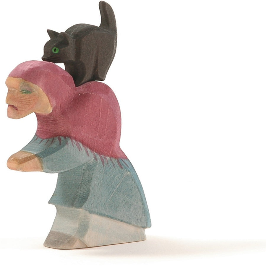 Hexe mit Katze 2-teilig Ostheimer
