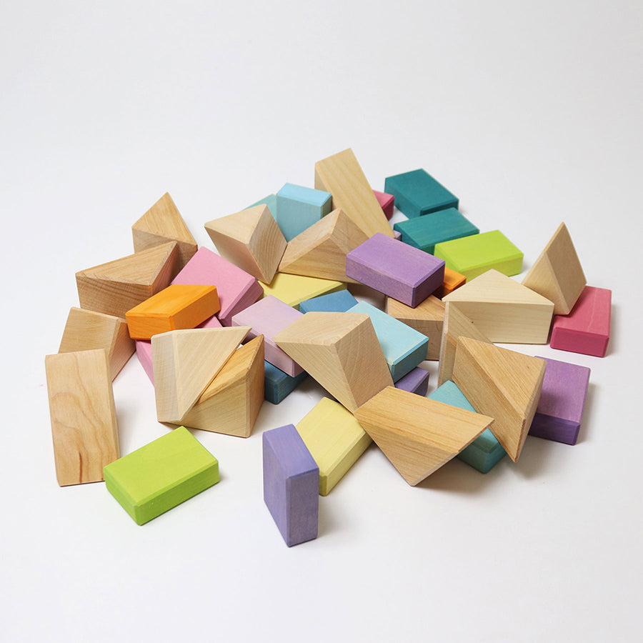 Pastellfarben Bauklötze aus Holz von GRIMMS