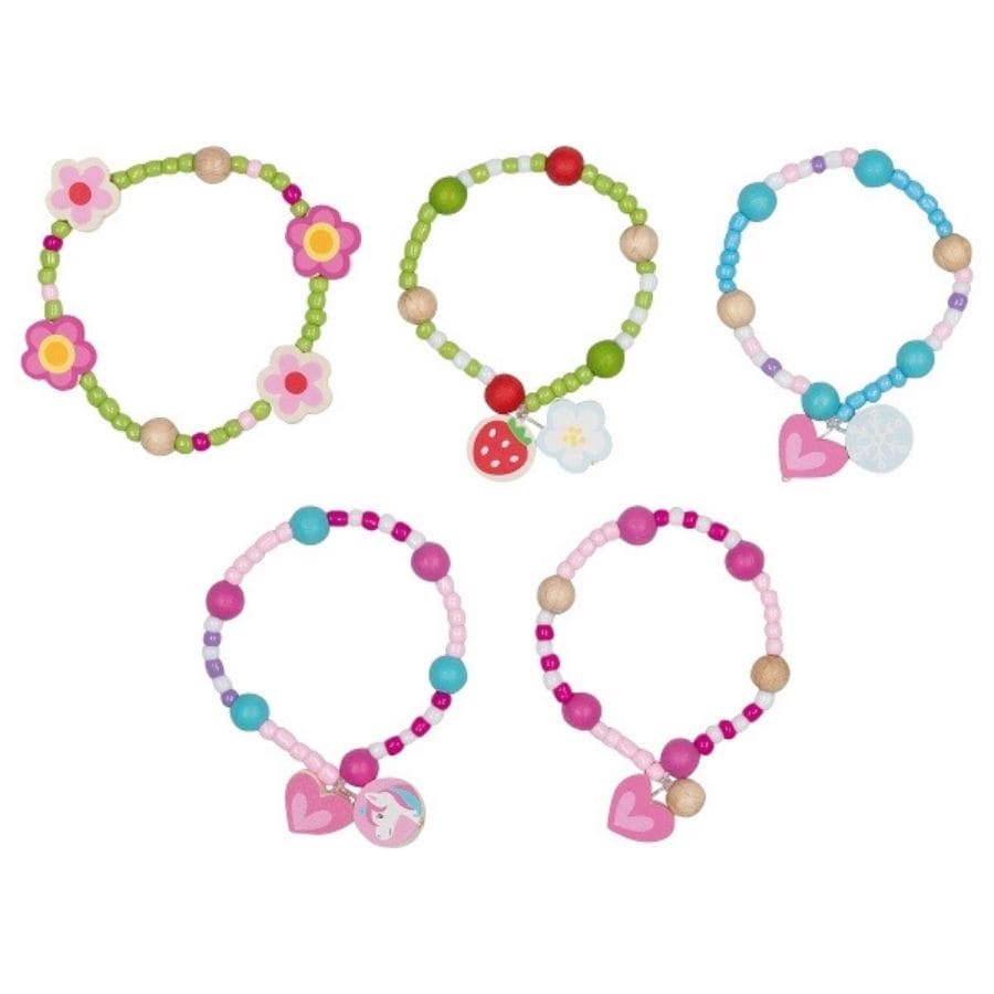 Goki Kinderschmuck goki Armband – Bunter Armschmuck aus Holz ab 4 Jahren