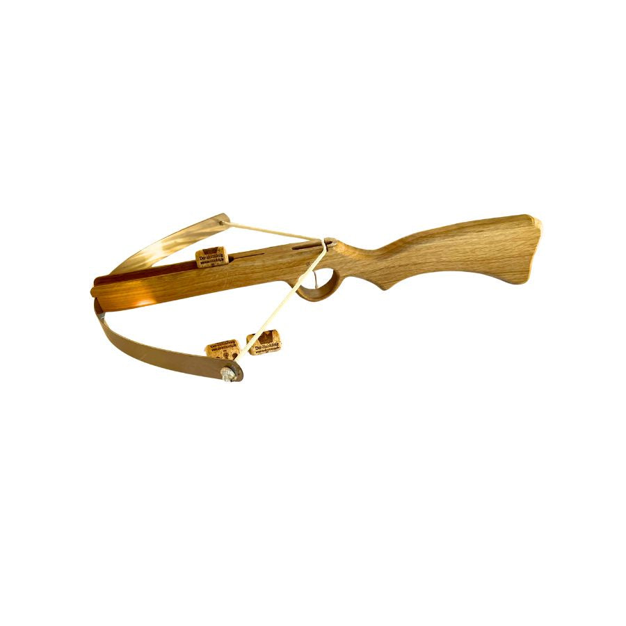 Holzkönig Große Kork-Armbrust aus Eichenholz mit 3 Korken