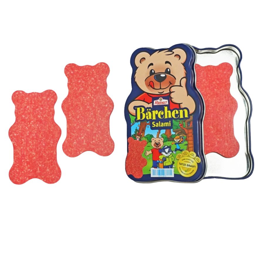 Reinert Bärchen Salami aus Holz in Metalldose