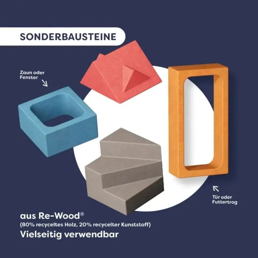 HABA Bausteinwelt My 1st Block World – Unsere große Farm mit 41 Teilen ab 1 Jahr