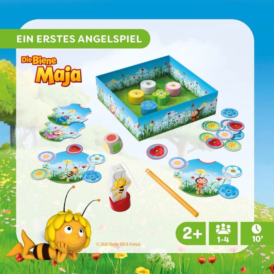 HABA Meine ersten Spiele – Biene Maja: Blüten angeln – Angelspiel ab 2 Jahren